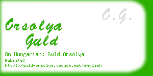 orsolya guld business card